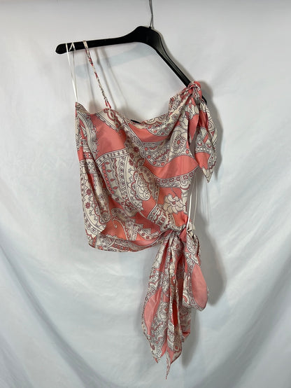 ZARA. Top asimétrico lazada. T M