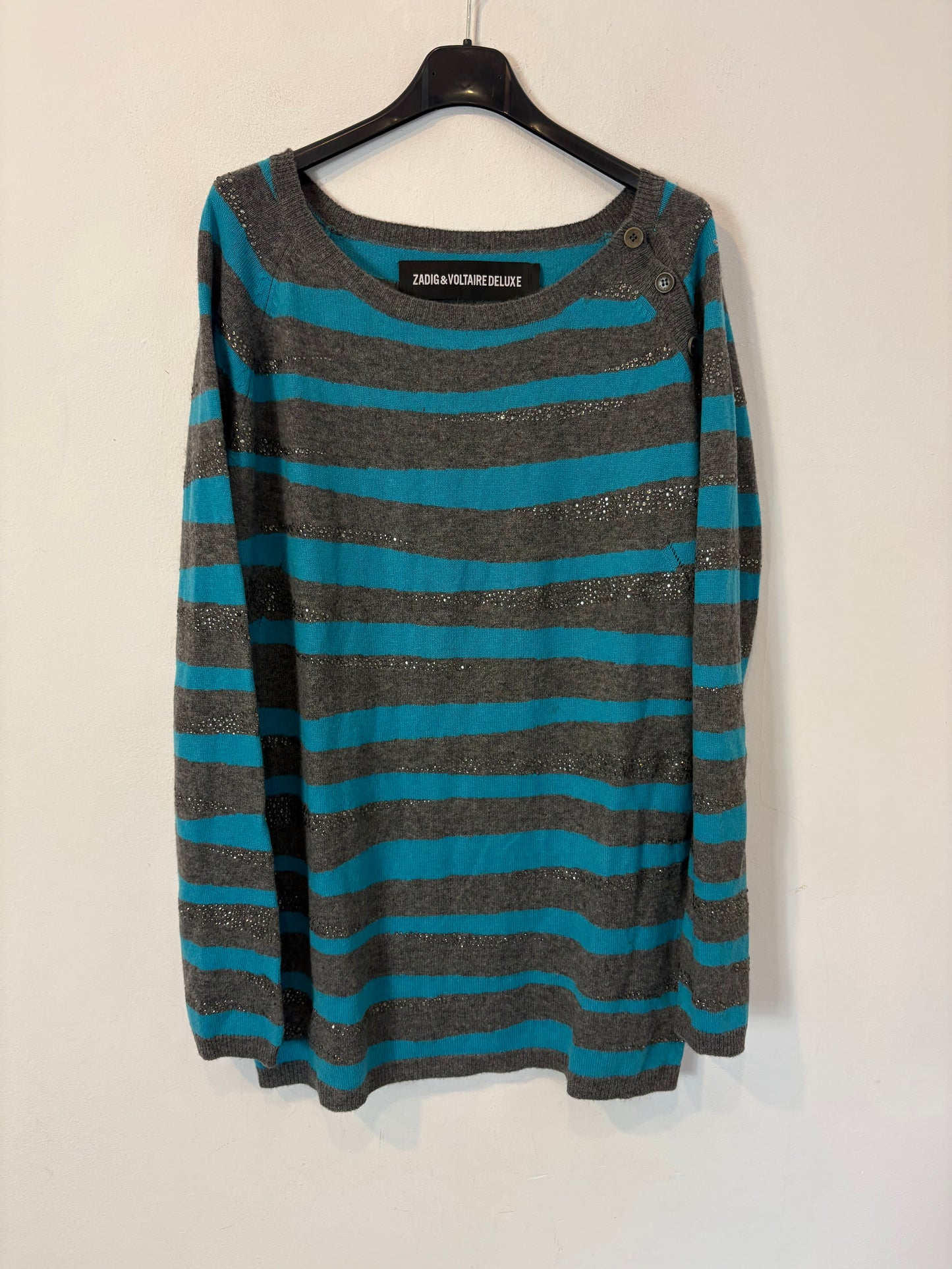 ZADIG & VOLTAIRE. Jersey cashmere rayas