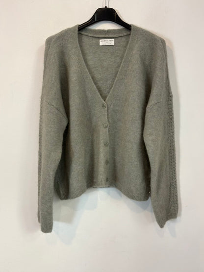 DES PETITS HAUTS. Chaqueta verde agua alpaca