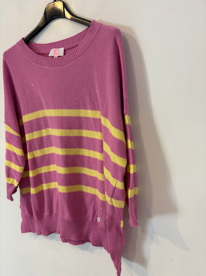 MA PETITE CAPSULE. Jersey fino rosa rayas