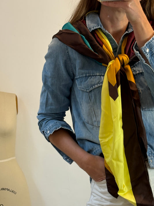 UTERQÜE. Pañuelo seda colores