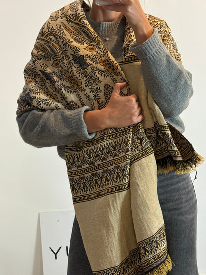 ALGAZALA. Bufanda egipcia bordados