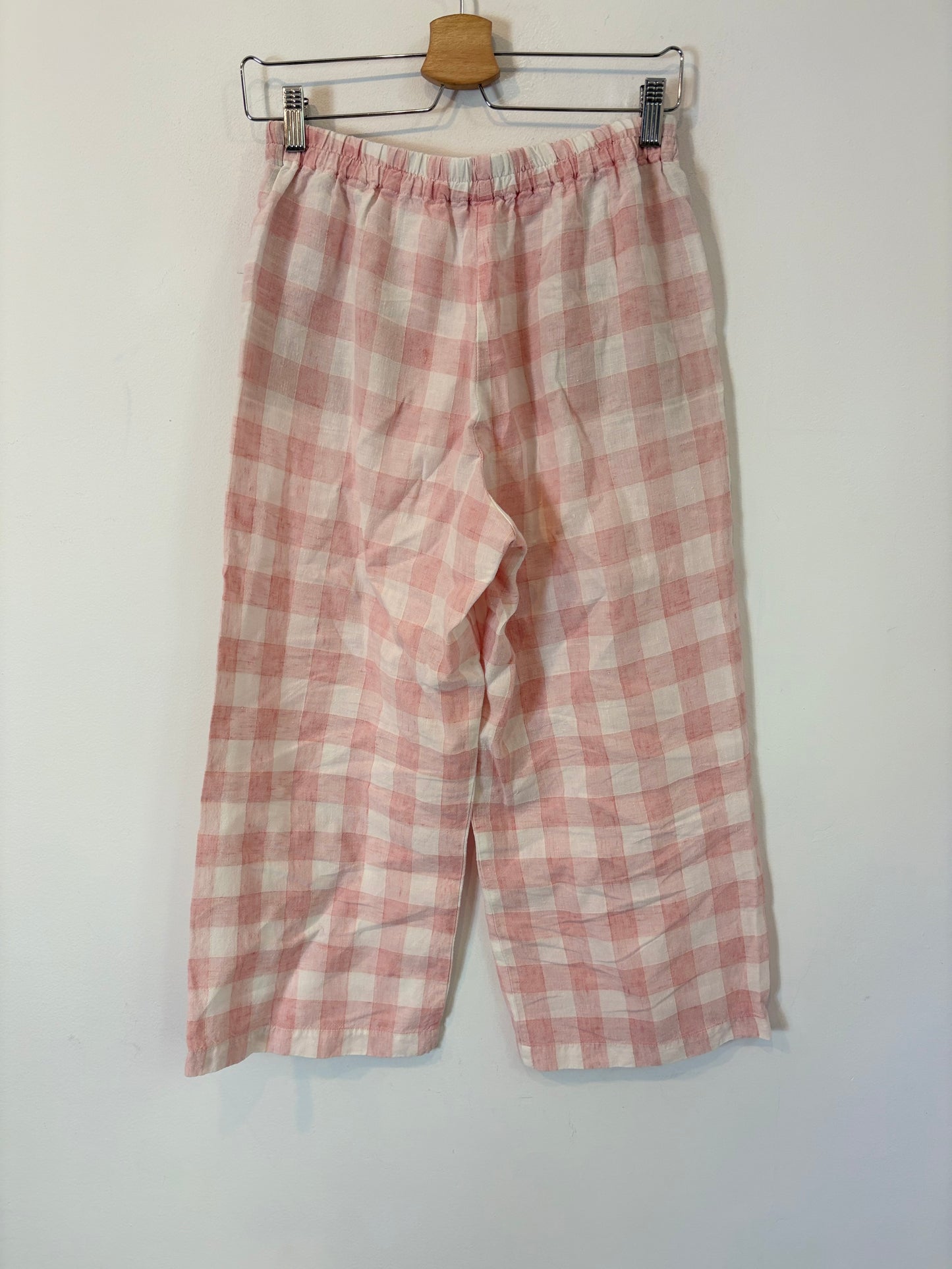 NIU. Pantalón lino cuadros. T S