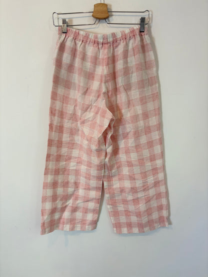 NIU. Pantalón lino cuadros. T S
