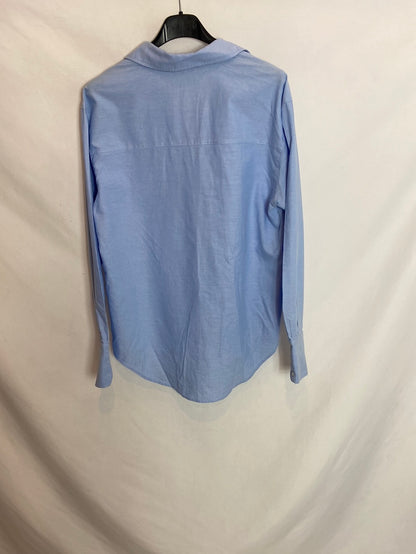 ZARA. Camisa oxford azul T.s
