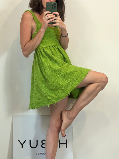 ZARA. Vestido verde tweed