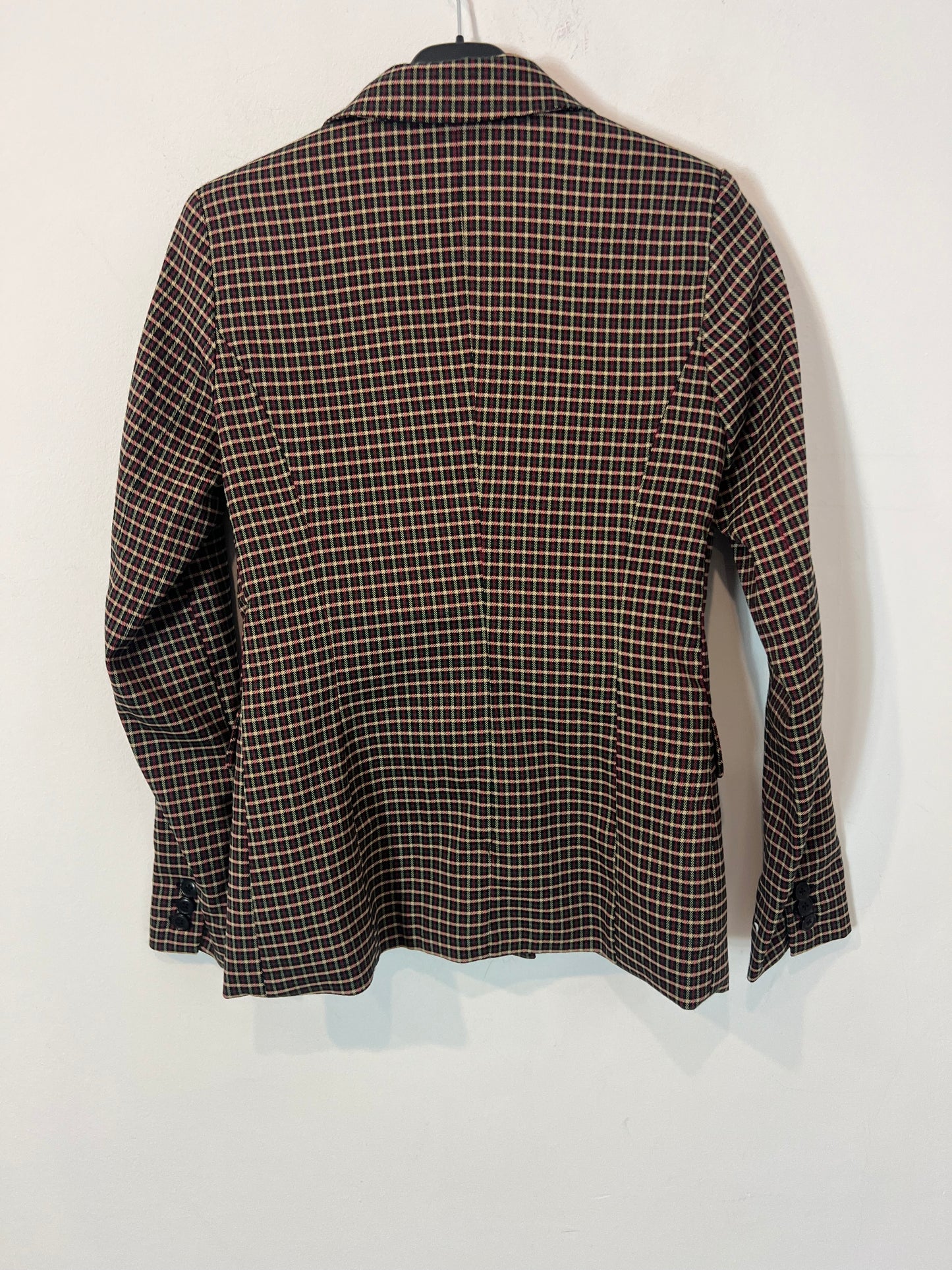 PULL&BEAR. Blazer cuadros tonos beiges. T XS