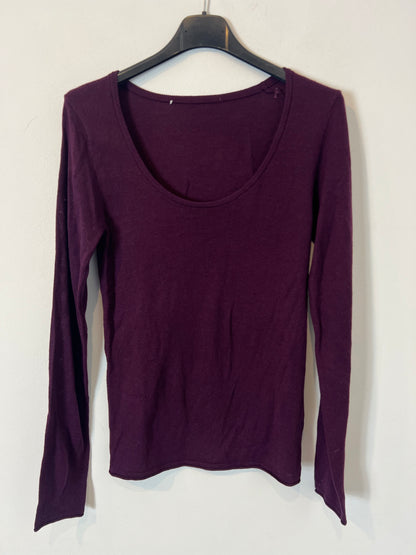 OTRAS. Top punto burdeos textura suave. T XS/S