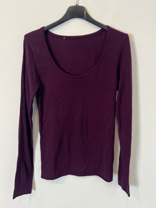OTRAS. Top punto burdeos textura suave. T XS/S