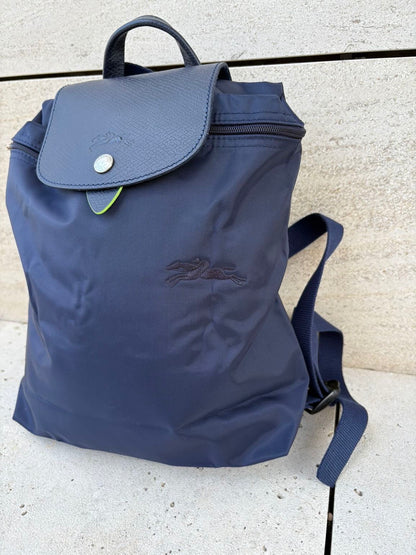 LONGCHAMP. Mochila Le Pliage en azul marino