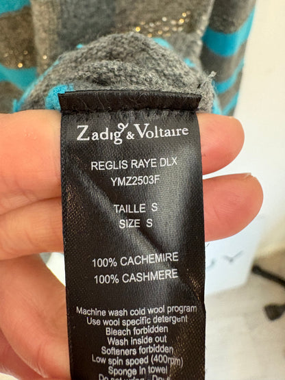 ZADIG & VOLTAIRE. Jersey cashmere rayas