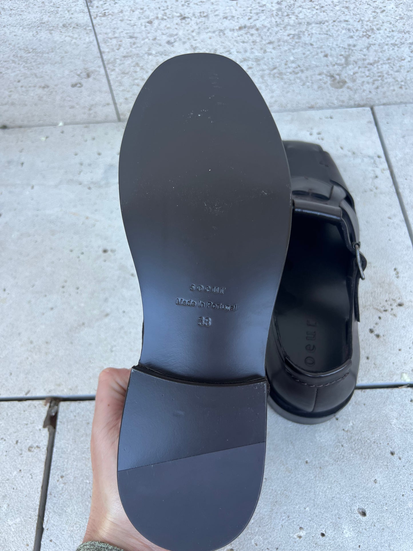 SOEUR. Brown leather sandal. Size 38