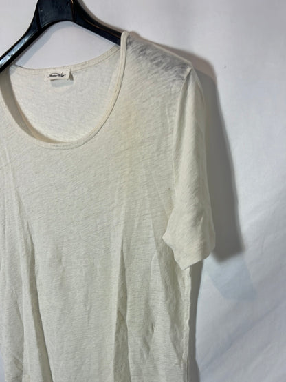 AMERICAN VINTAGE. Camiseta  lino color crudo. T M