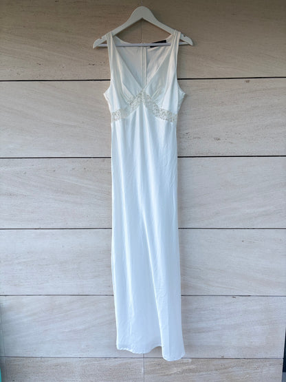 LIONESS. Lencero largo blanco encaje. T S