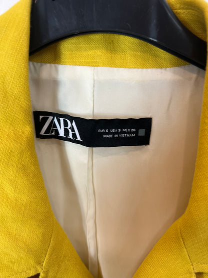 ZARA. Chaleco lino abotonado. T S