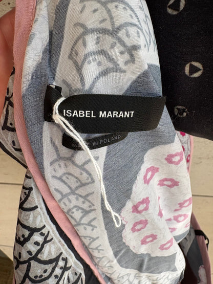 ISABEL MARANT. Top estampado asimétrico volante