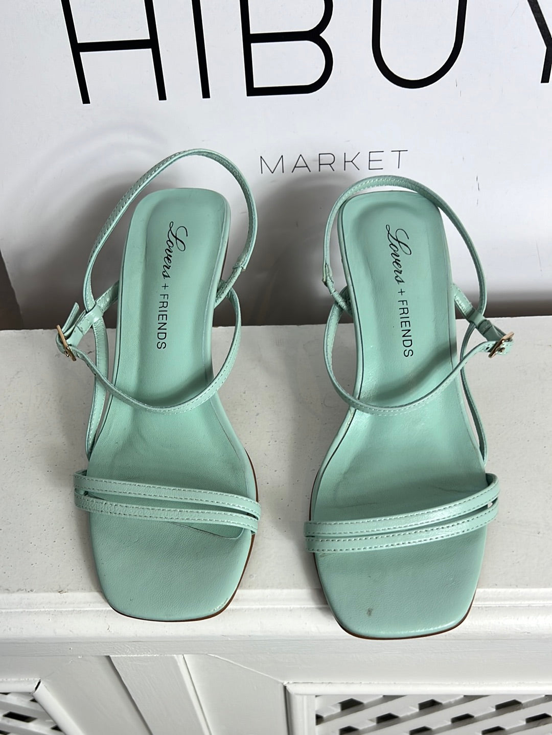 LOVERS + FRIENDS. Aqua blue sandal size 37