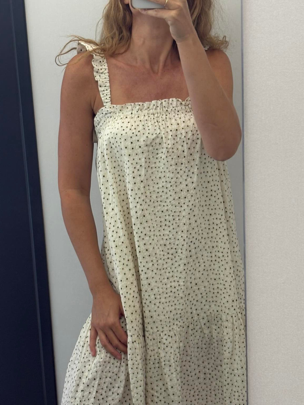 SECOND FEMLE. Vestido midi estampado detalle tirantes