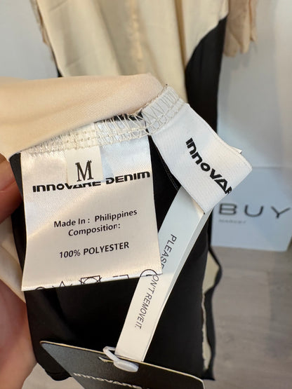 INNOVARE DENIM. Maxi vestido bicolor