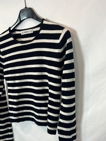 ZARA. Jersey cortito rayas T.m