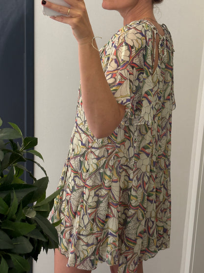 ISABEL MARANT. Vestido corto seda fluido. T S