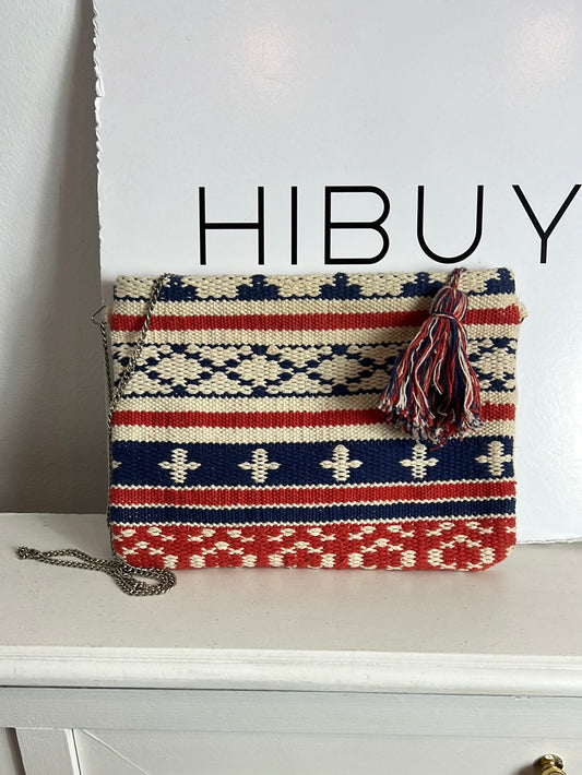 OTRAS. Bolso tela estampado geométrico