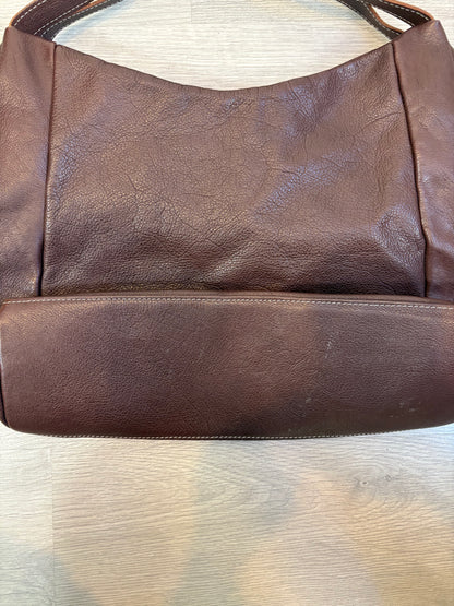 OTRAS. Bolso shopper marrón piel