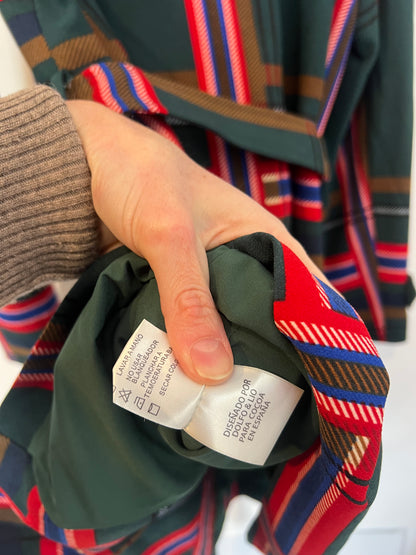 COCOA. Abrigo verde cuadros