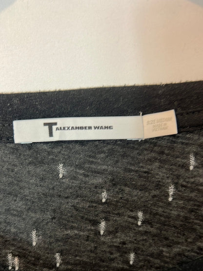 ALEXANDER WANG. Camiseta negra perforada. T M