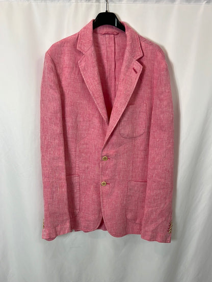 ASPESI. Pink 100%linen Tl blazer
