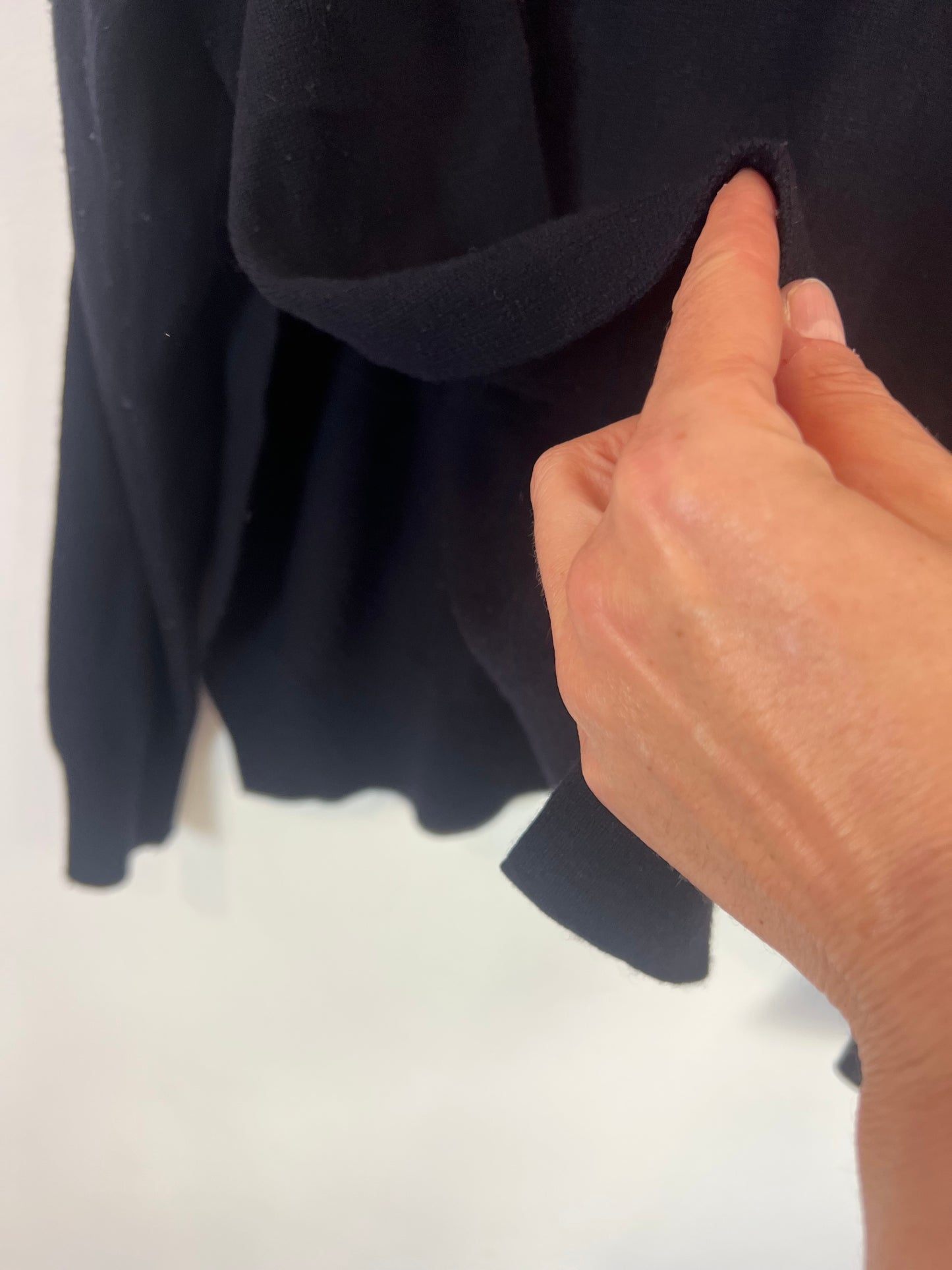 ISABEL MARANT. Jersey azul abertura con lana. T 34 (S/M)