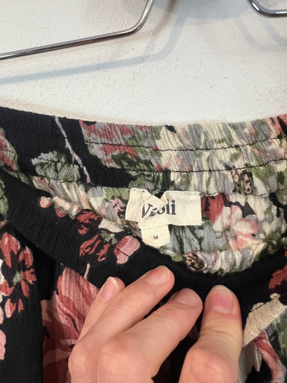 NICOLÍ. falda negra flores T.m