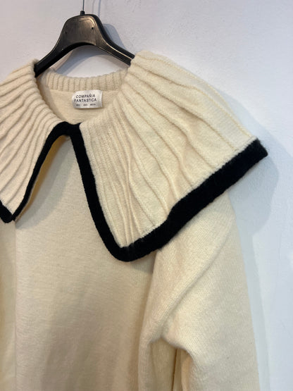 COMPAÑIA FANTASTICA. Vestido punto detalle cuello. T S