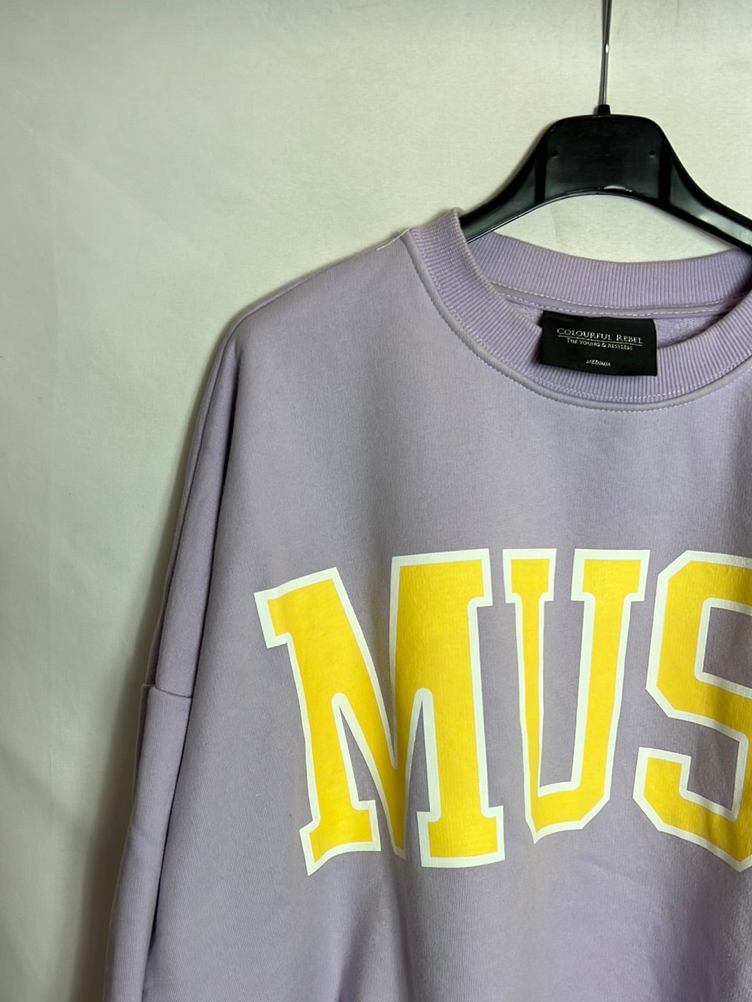 COLOURFUL REBEL. Sudadera morada letras. T M