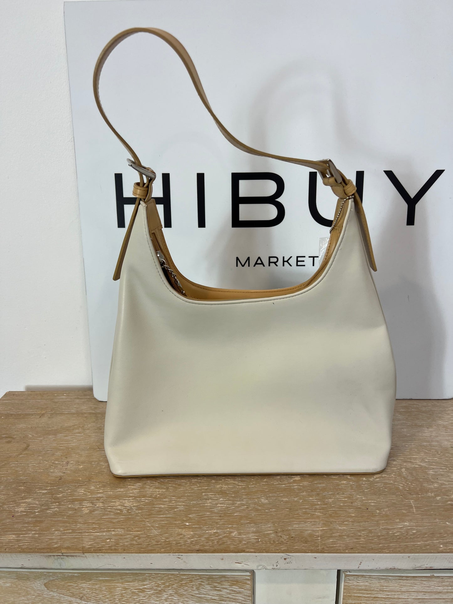 CNP ACCESSORIES. White faux leather bag