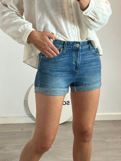 WRANGLER. short azul dobladillo T.S/M