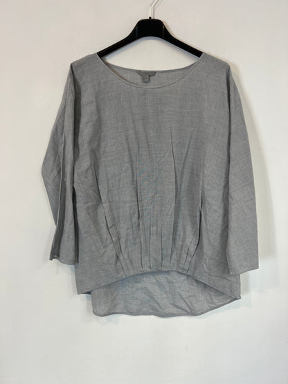 COS. Heathered grey asymmetrical blouse. Size 36