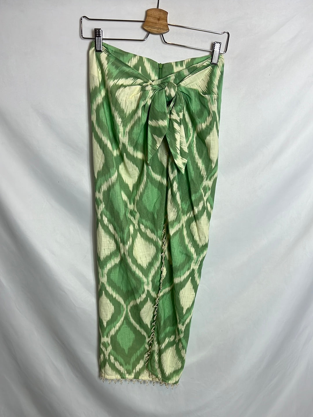 ZARA. Falda tie dye verde T.xs