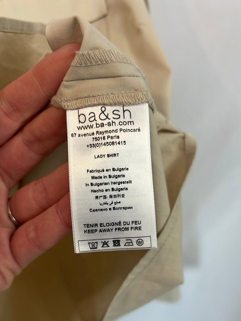 BA&SH. Camisa/sobrecamisa beige T.s