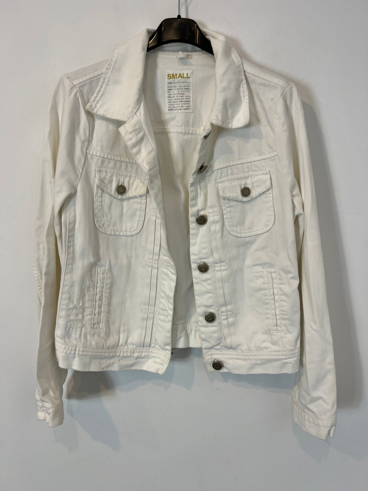 J CREW. Cazadora denim blanca. T S
