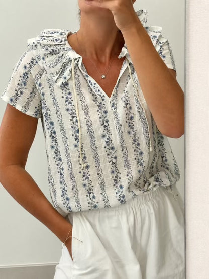 COSMOSOPHIE. Blusa textura estampado floral