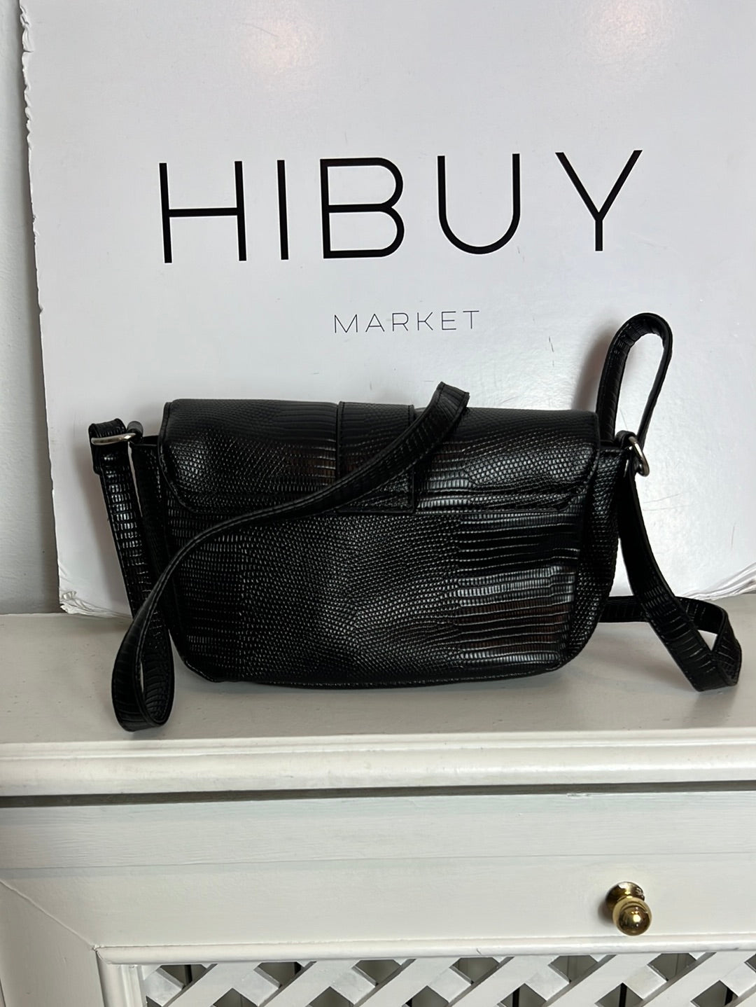 SINSAY. Bolso negro hebilla