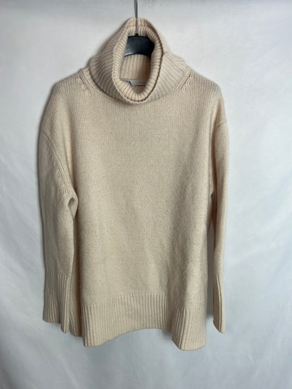 ZARA. Jersey cashmere cuello vuelto. T S