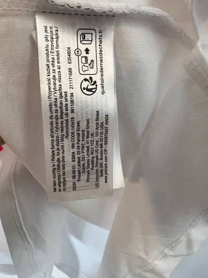 PRIMARK. Camiseta blanca dibujo. T M
