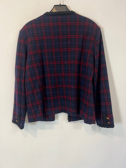 THE PETITE IDEA. Purple checked jacket, size 16