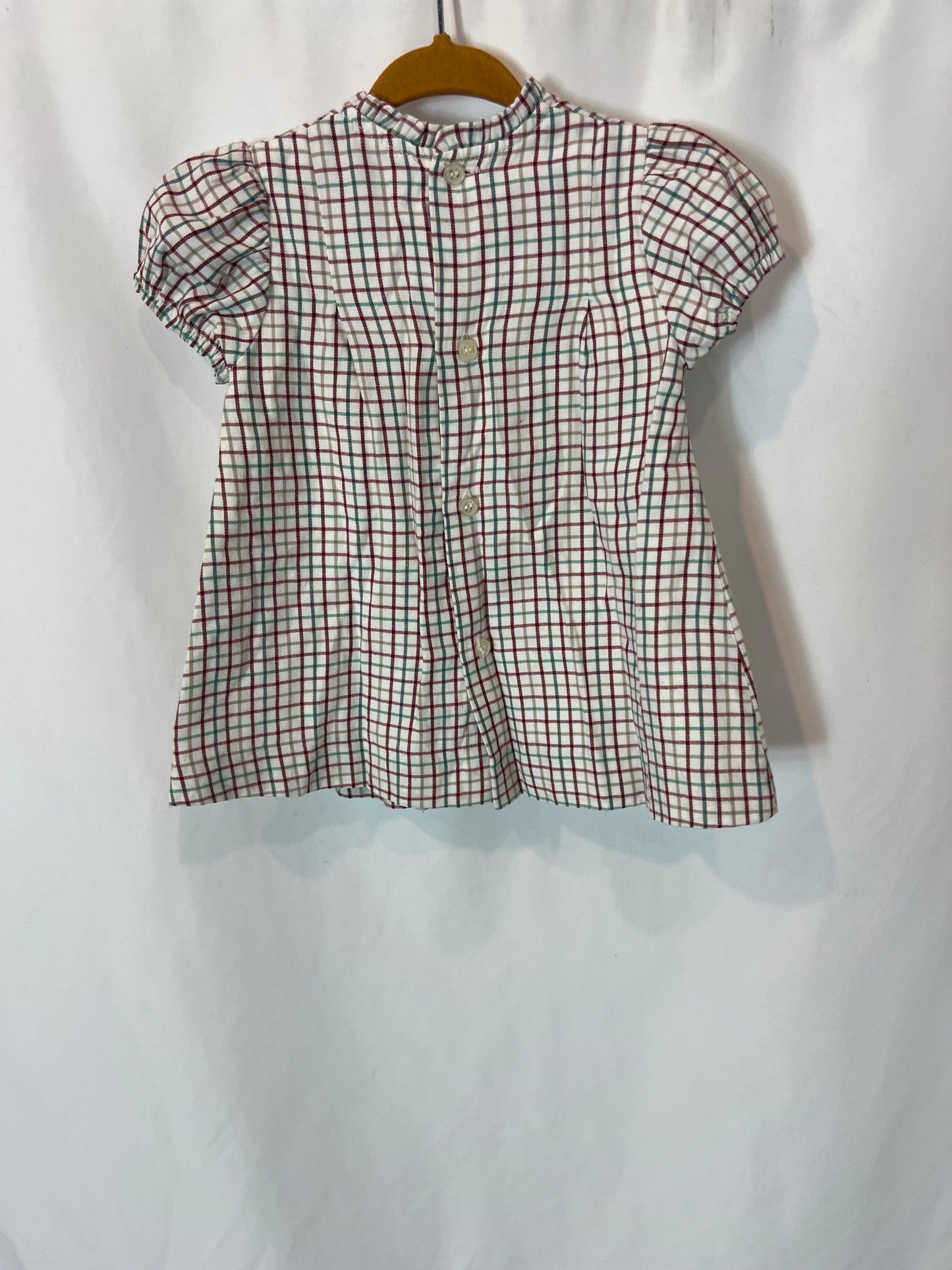 OTRAS. Vestido cuadros detalle nido de abeja. T 9 meses