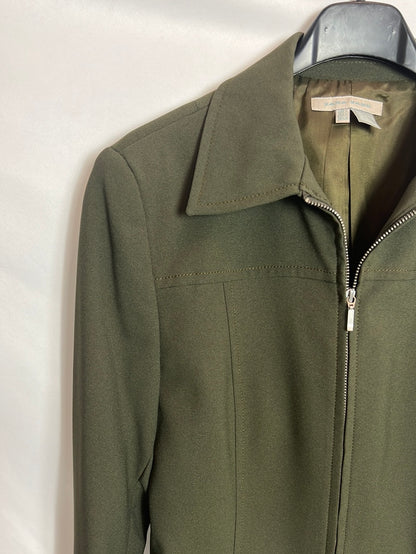 ZARA. Chaqueta verde cremallera . T S