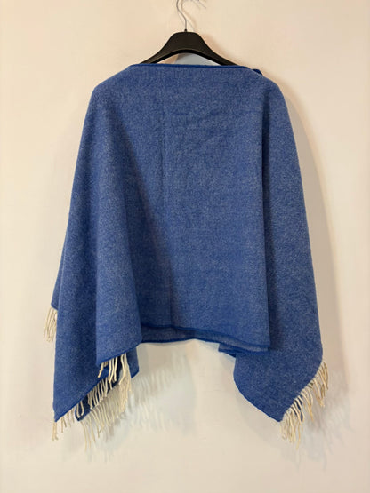 ZARA. Long pink ribbed poncho Tm