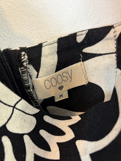 COOSY. Conjunto top y falda pareo negro y beige. T M