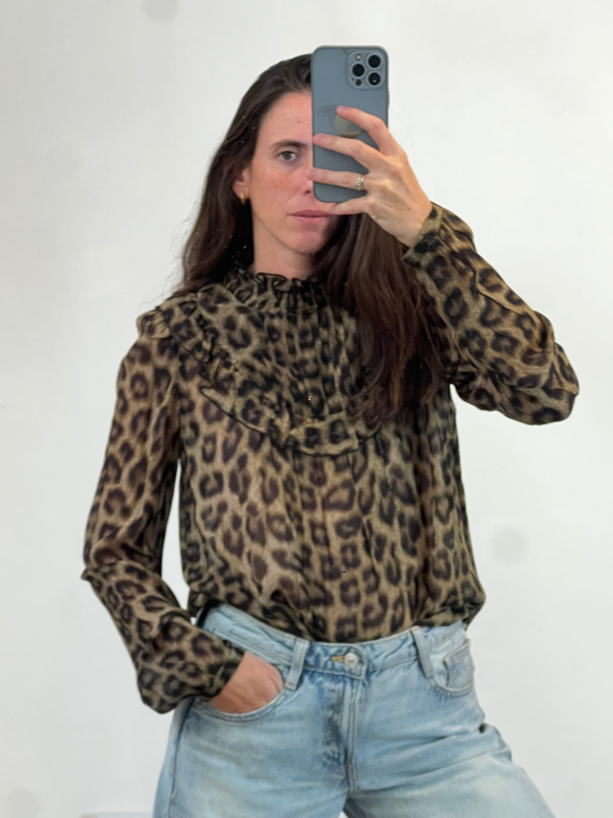 BA&SH. Blusa animal print fluida